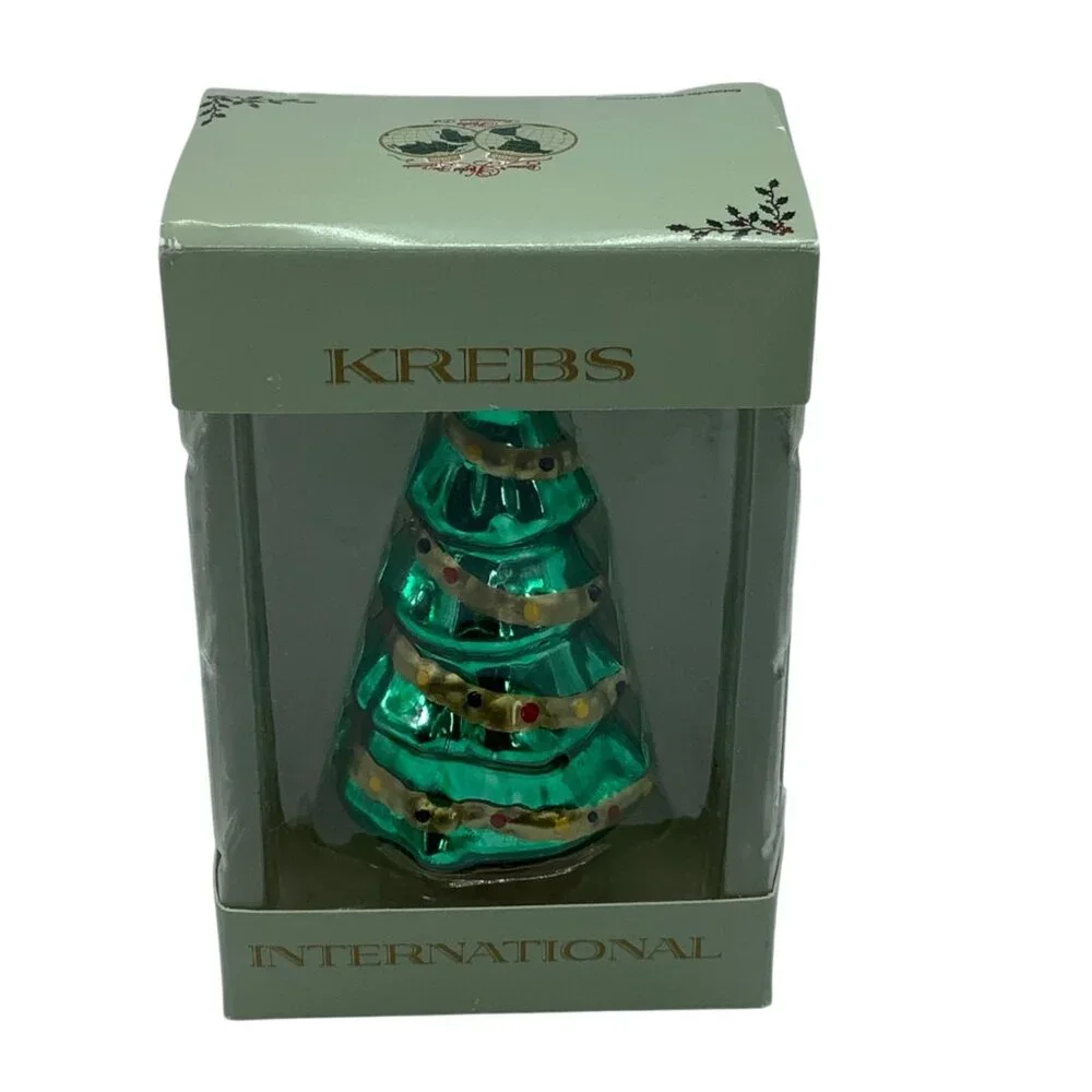 Krebs International Glass Christmas Tree Ornament 4
